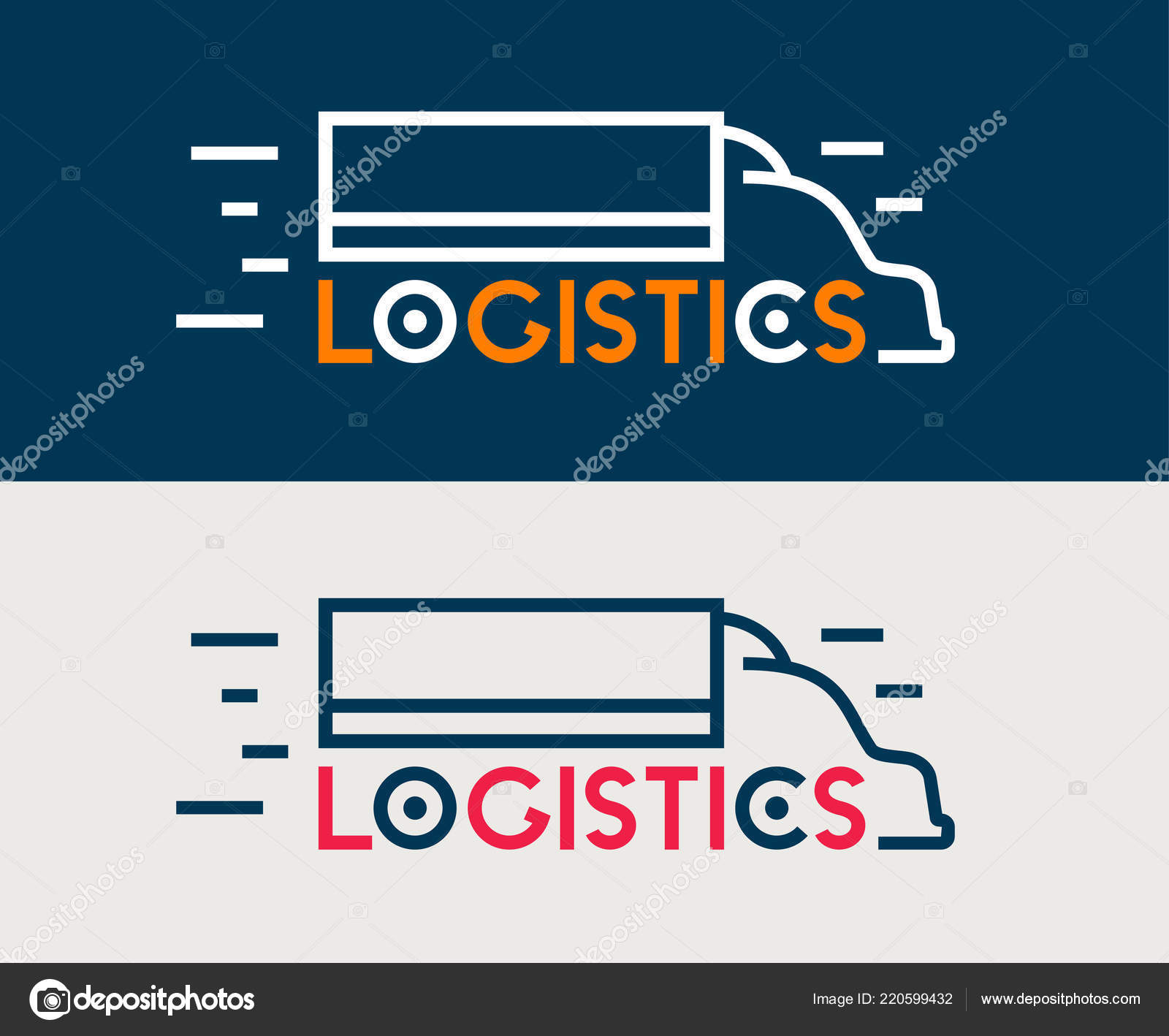 Logistics Icon Company Business Logo Truck Delivery Symbol