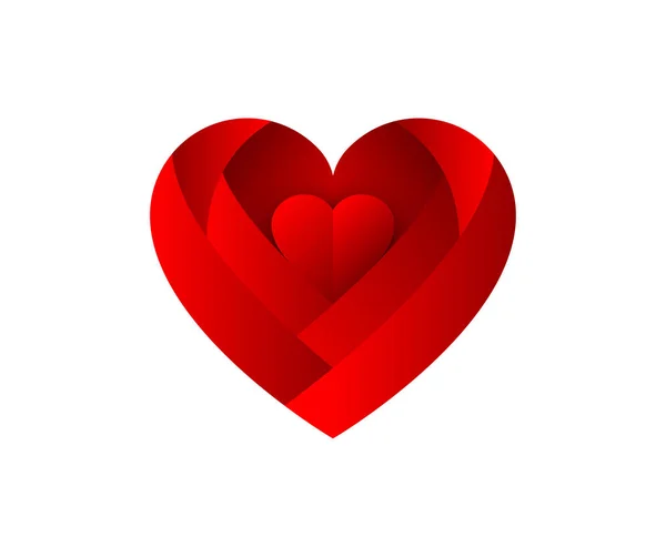 Icono Del Vector Del Corazón Ilustración Amor Para Día San — Vector de stock