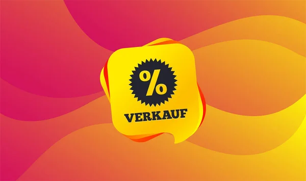 Verkauf Koop Duits Bord Pictogram Sterren Met Een Percentagesymbool Wave — Stockvector