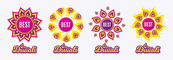 Diwali Sales Banners Best Sign Special Offer Sale Sign Advertising — Stock Vector