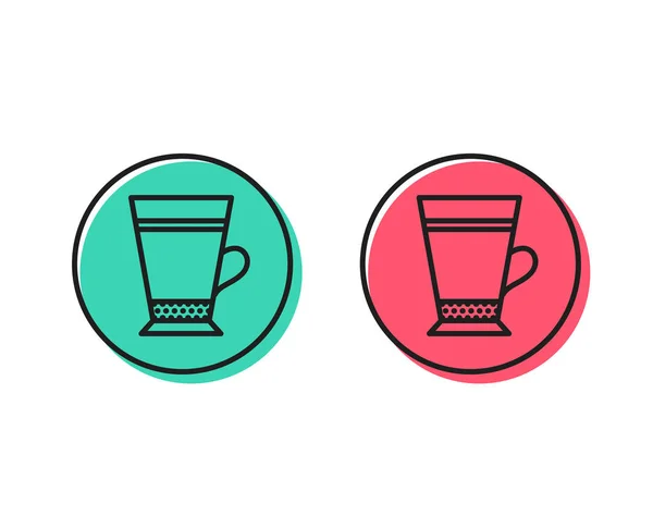 Καφές Latte Εικονίδιο Ζεστό Ρόφημα Σύμβολο Ρόφημα Σύμβολο Θετικό Και — Διανυσματικό Αρχείο