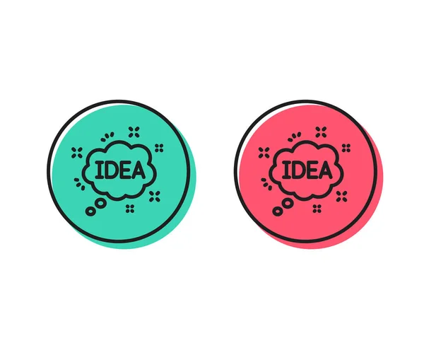 アイデア バルーン ライン アイコン グラフィック アートの標識です インスピレーションのシンボル 正と負のサークル ボタンのコンセプトです 良いか悪いシンボル — ストックベクタ