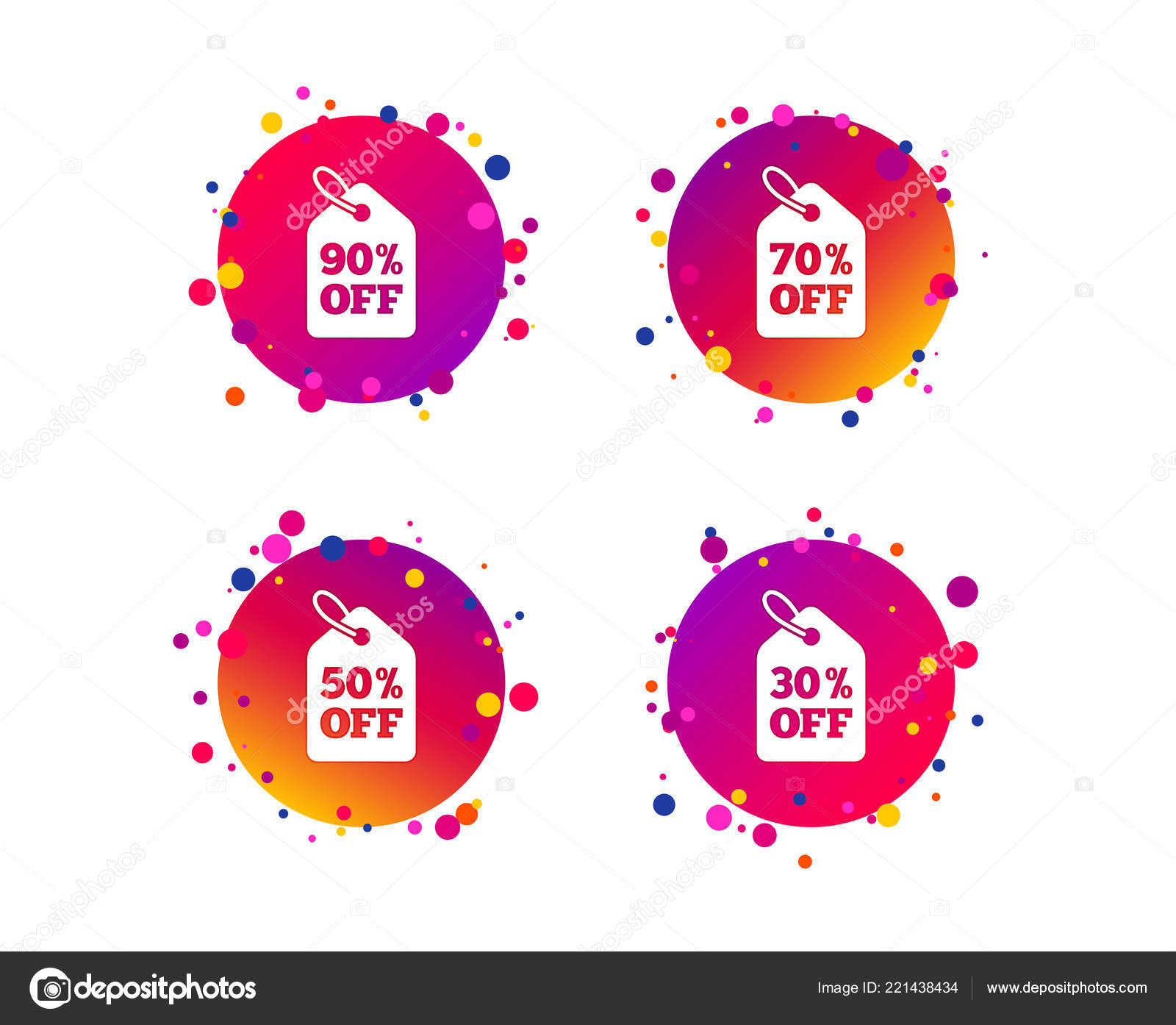 Sale Price Icons Discount Special Offer Symbols Percent Signs Vector Image By C Blankstock Vector Stock