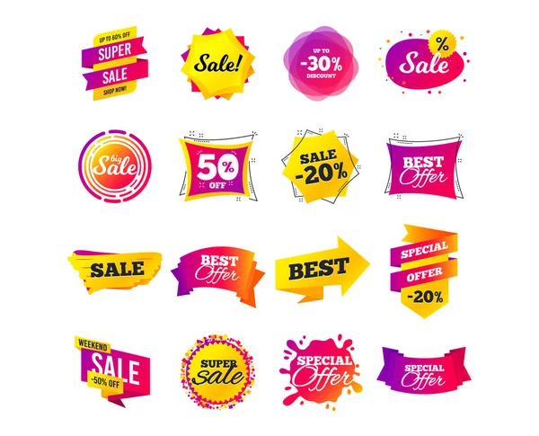 Vendita Banner Design Modelli Tag Offerta Speciale Cyber Lunedì Sconti — Vettoriale Stock