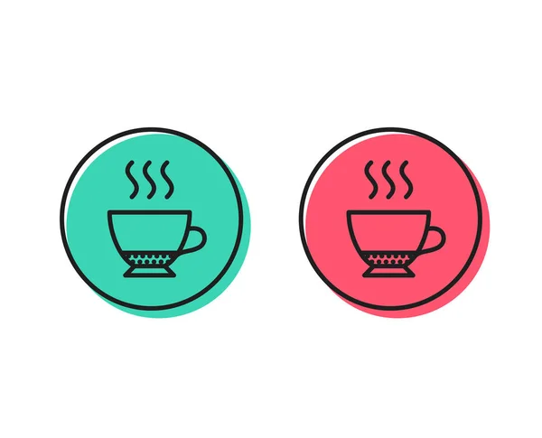 Espressomaschine Heißgetränk Schild Getränkesymbol Positive Und Negative Circle Buttons Konzept — Stockvektor