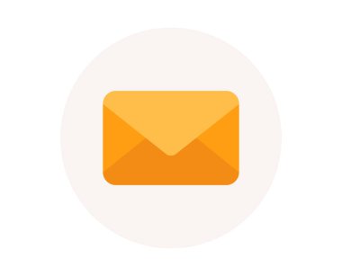 Posta simgesi. E-posta veya zarf işareti. İleti simgesi gönderin. Haber bülteni posta. Postane yazışma. Okuma iletisi bileşeni. Web sitesi e-posta iletişimi. Renkli simge daire düğmesi.