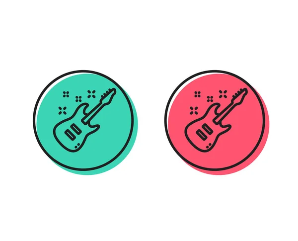 Icono Línea Guitarra Eléctrica Signo Musical Símbolo Del Instrumento Musical — Vector de stock