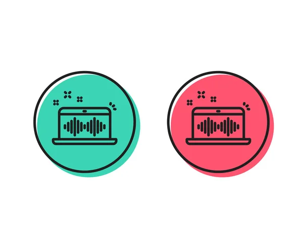 Иконка Музыкальной Линии App Sign Символ Музыкального Устройства Позитивная Негативная — стоковый вектор