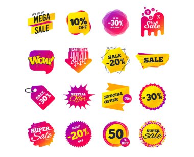 Satış banner şablonlar tasarımı. Özel Fırsat Etiketler. Siber Pazartesi Satış iskontoları. Simgeler alışveriş 