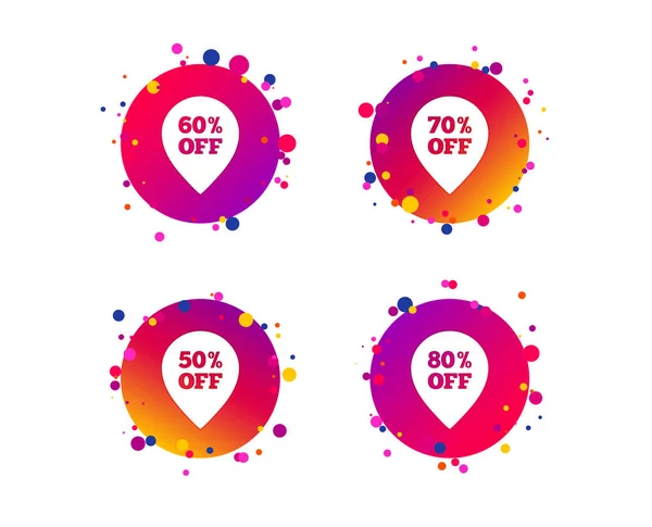Vente Icônes Tag Pointeur Remise Offres Spéciales Symboles Hors Panneaux — Image vectorielle