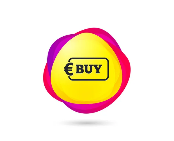 Degrade Alışveriş Afiş Şareti Simgesi Satın Online Satın Alma Euro — Stok Vektör