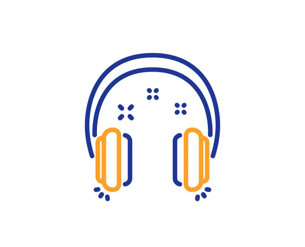 Піктограма Лінії Навушників Музика Слухай Знак Символ Музичних Навушників Барвиста — стоковий вектор