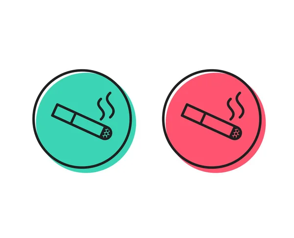 Smoking Area Line Icon Cigarette Sign Smokers Zone Symbol Positive — Stock Vector