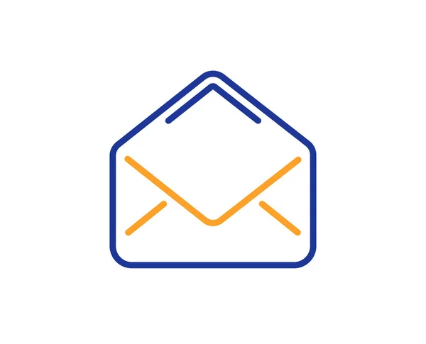 Ikonę Linii Poczta Komunikat Znak Korespondencji Mail Symbol Koncepcja Kolorowy — Wektor stockowy