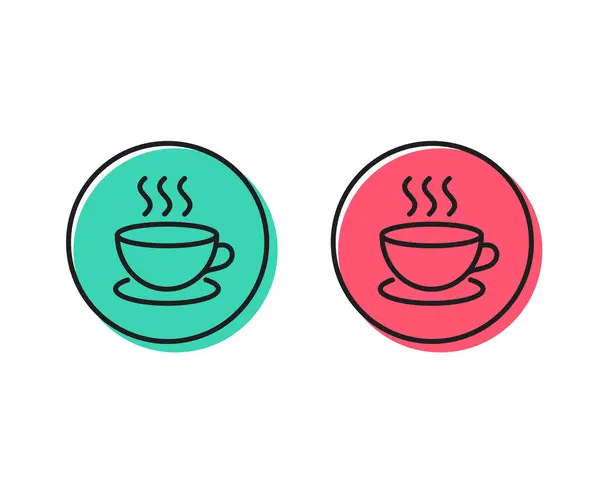 Kaffeetrinklinien Symbol Heißbecherzeichen Symbol Für Frische Getränke Positive Und Negative — Stockvektor