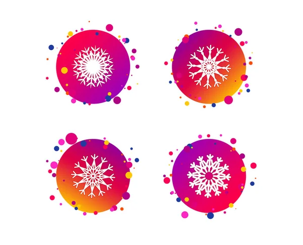 Snowflake Artistic Icons Air Conditioning Signs Christmas New Year Winter — Stock Vector