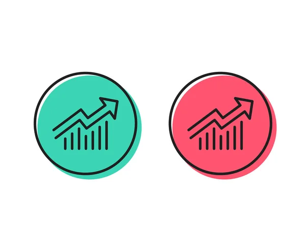 Ikonę Linii Wykresu Raport Wykresu Lub Znak Wzrostu Sprzedaży Analizy — Wektor stockowy