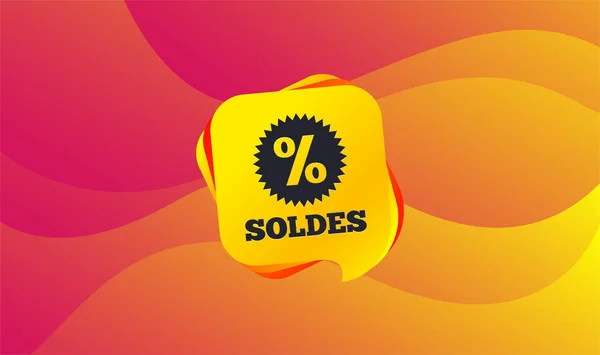 Soldes Koop Franse Teken Pictogram Sterren Met Een Percentagesymbool Wave — Stockvector