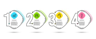 Infographic zaman çizelgesi. Grup, m-cüzdan ve talep eğrisi simgeler kümesi. Kadehinin işareti. Danışmanlığı Servisi, Usd nakit, istatistik raporu. Bordo Cam. Zaman çizelgesi vektör