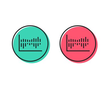 Sütun grafiği satırı simgesi. Mali grafik işareti. Menkul Kıymetler Borsası sembolü. İş yatırım. Pozitif ve negatif daire düğmeleri kavramı. İyi ya da kötü sembol. Sütun diyagramı vektör