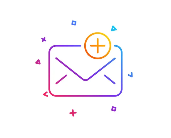 Mail Sor Ikon Üzenet Levelezés Előjelet Mail Szimbólum Színátmenet Vonal — Stock Vector