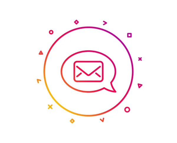 Γραμμή Εικονίδιο Αλληλογραφίας Messenger Ανακοίνωση Σημάδι Σύμβολο Του Ηλεκτρονικού Ταχυδρομείου — Διανυσματικό Αρχείο