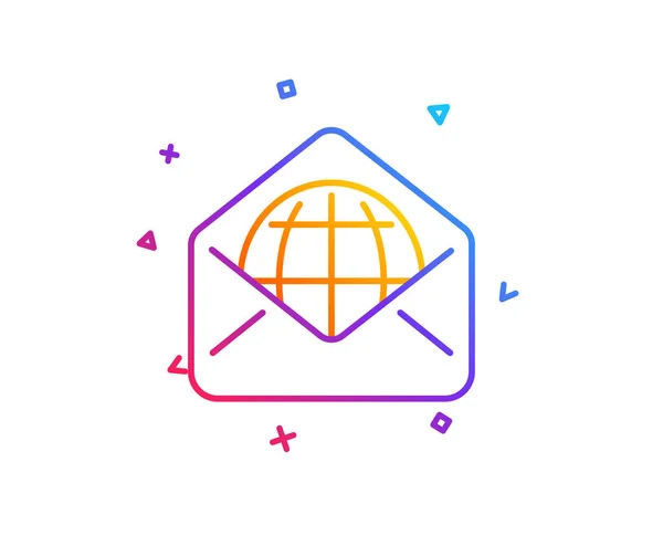 Web Mail Sor Ikon Üzenet Levelezés Jele Mail Szimbólum Színátmenet — Stock Vector