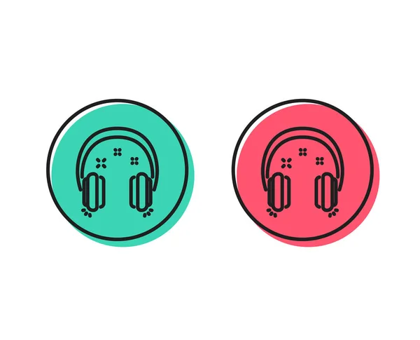Fejhallgató Ikonján Zenét Hallgatni Jele Zenei Fülhallgató Szimbólum Pozitív Negatív — Stock Vector
