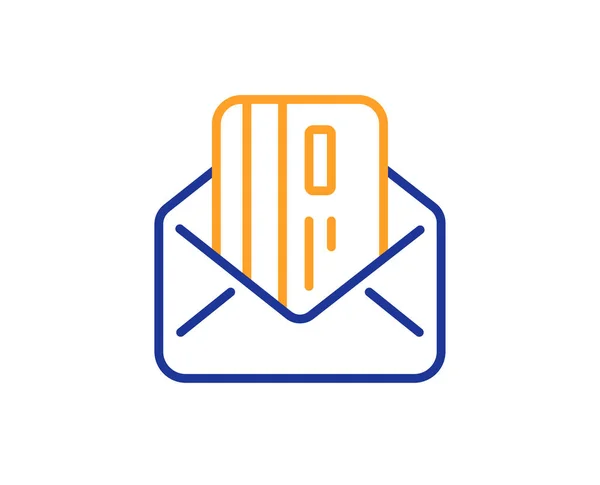 Kreditkarte Postleitzahl Symbol Zahlungszeichen Finanzsymbol Buntes Rahmenkonzept Blaue Und Orangefarbene — Stockvektor