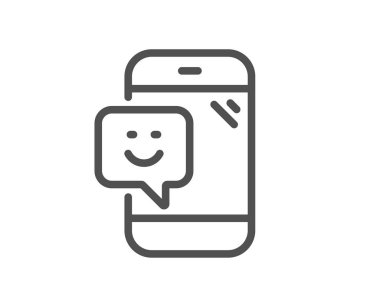 Telefon hattı simgesini gülümse. Olumlu geribildirim beğeni işareti. Müşteri memnuniyeti sembolü. Kalite tasarım düz app öğesi. Düzenlenebilir kontur gülümseme simgesini. Vektör