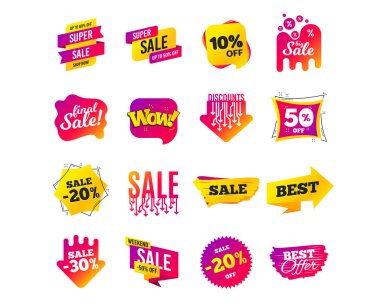 Satış banner şablonlar tasarımı. Özel Fırsat Etiketler. Siber Pazartesi Satış iskontoları. Simgeler alışveriş 