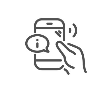 Merkezi servis satırı simgesini arayın. Telefon destek işareti. Geribildirim bilgi simgesi. Kalite tasarım düz app öğesi. Düzenlenebilir kontur Çağrı Merkezi simgesi. Vektör