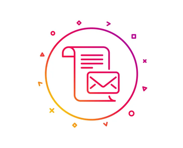 Mail Betű Sor Ikon Olvassa Üzenetet Levelezés Jele Mail Szimbólum — Stock Vector