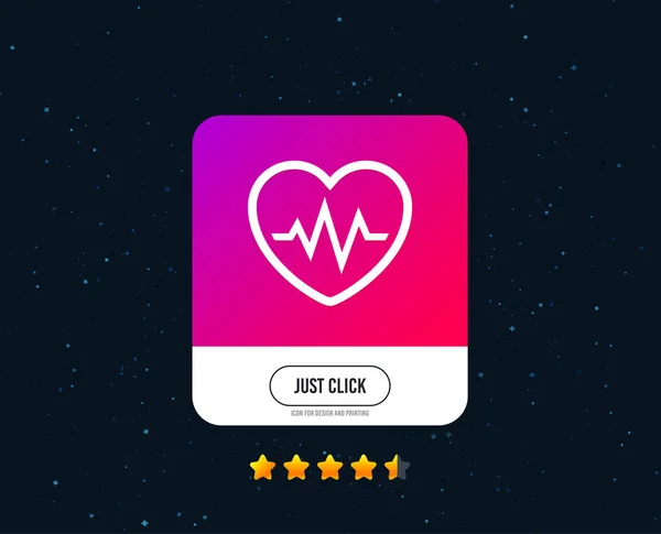 Heartbeat Sign Icon Cardiogram Symbol Web Internet Icon Design Rating — Stock Vector