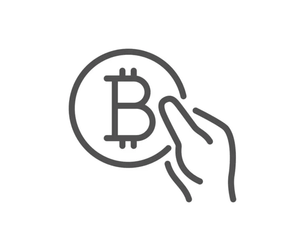 Bitcoin Payline Symbol Kryptowährung Coin Sign Kryptogeld Symbol Hochwertiges Design — Stockvektor