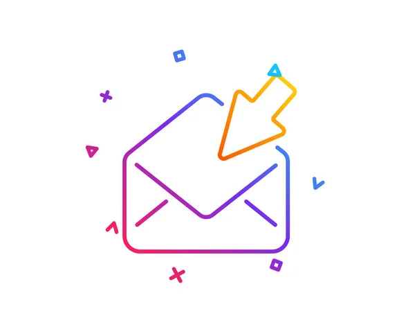 Abrir Ícone Linha Correio Ver Mensagem Sinal Correspondência Símbolo Mail —  Vetores de Stock