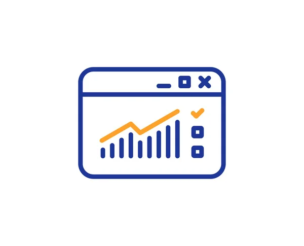 Webseite Verkehrsleitsymbol Berichtsdiagramm Oder Verkaufswachstumszeichen Analyse Und Statistik Daten Symbol — Stockvektor