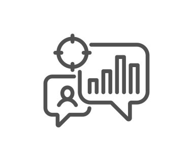 SEO istatistikleri satırı simgesi. Arama motoru optimizasyonu işareti. Analitik grafik sembolü. Kalite tasarım düz app öğesi. Düzenlenebilir kontur Seo istatistikleri simgesini. Vektör