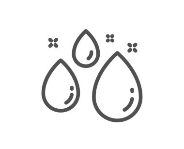 Su damla satırı simgesi. Temiz su işareti. Sıvı sembolü. Kalite tasarım düz app öğesi. Düzenlenebilir kontur su damla simgesini. Vektör