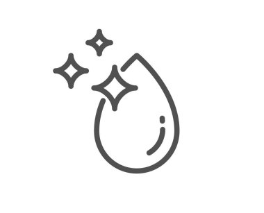 Su damla satırı simgesi. Temiz kristal su işareti. Sıvı sembolü. Kalite tasarım düz app öğesi. Düzenlenebilir kontur su damla simgesini. Vektör