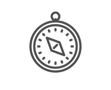 Seyahat pusula satırı simgesi. Gezi işareti. Tatil sembolü. Kalite tasarım düz app öğesi. Düzenlenebilir kontur seyahat pusula simgesini. Vektör