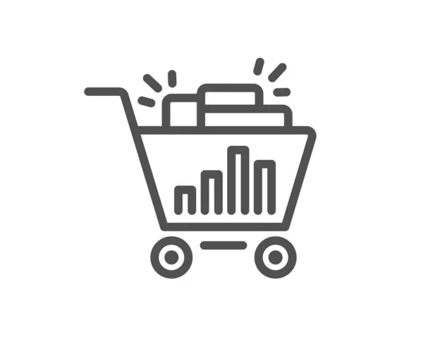 Seo Shopping Cart Rad Ikon Sökmotoroptimering Tecken Analytics Symbol Kvalitetsfaktor — Stock vektor