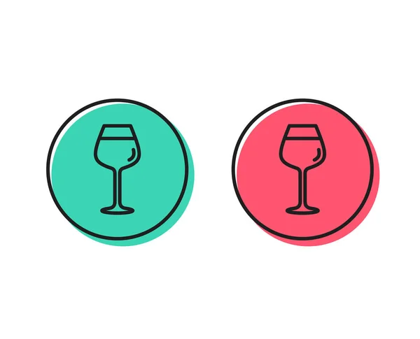 Ποτήρι Κρασί Εικονίδιο Γραμμή Μπορντό Γυαλί Σημάδι Θετικό Και Αρνητικό — Διανυσματικό Αρχείο