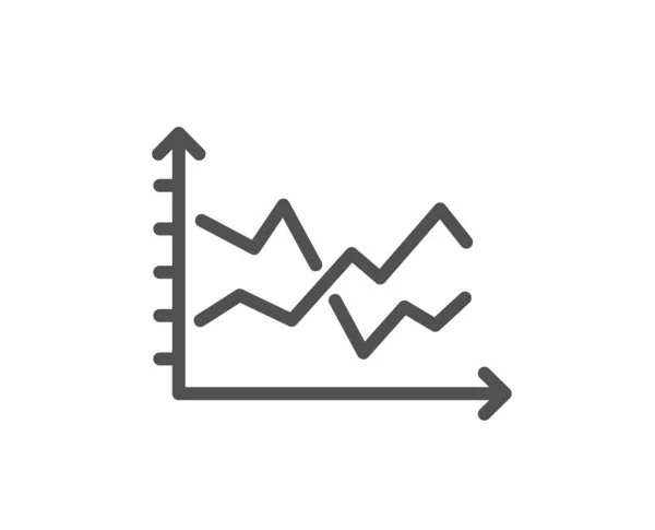 Διάγραμμα Εικονίδιο Γραμμή Γράφημα Παρουσίαση Γράφημα Σημάδι Σύμβολο Ανάλυσης Αγοράς — Διανυσματικό Αρχείο