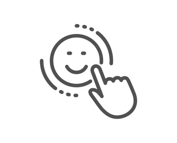 微笑行 正面反馈评级符号 客户满意的象征 质量设计平面应用元素 可编辑笔画微笑 — 图库矢量图片