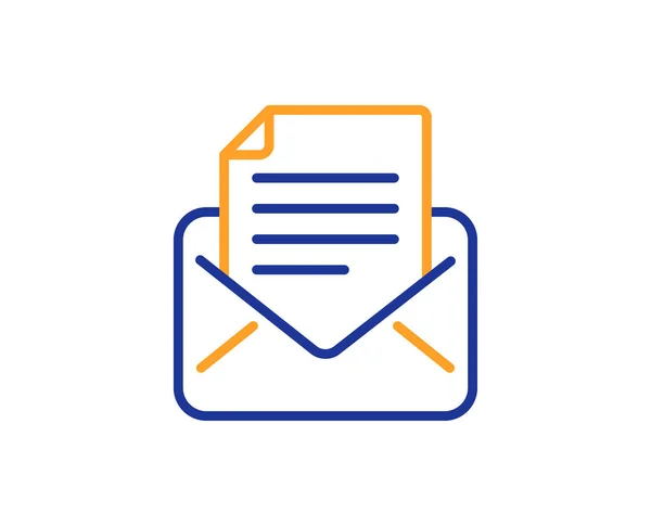 Mail Icona Della Linea Corrispondenza Leggi Messaggio Simbolo Mail Concetto — Vettoriale Stock