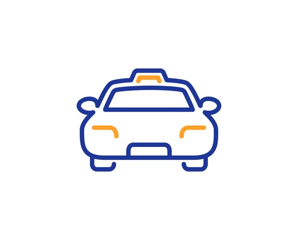 Taxi Rad Ikon Klienten Transport Tecken Passagerare Bil Symbol Färgglada — Stock vektor