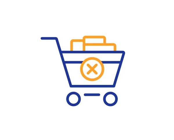 Удалите Значок Строки Shopping Cart Знак Онлайн Покупки Символ Супермаркета — стоковый вектор