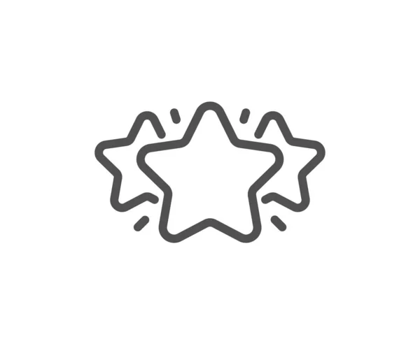 Stars Line Icon Favorite Sign Positive Feedback Symbol Quality Design — Stock Vector