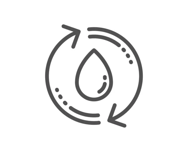 Icono Línea Gota Agua Reciclar Señal Agua Limpia Rellenar Símbolo — Vector de stock